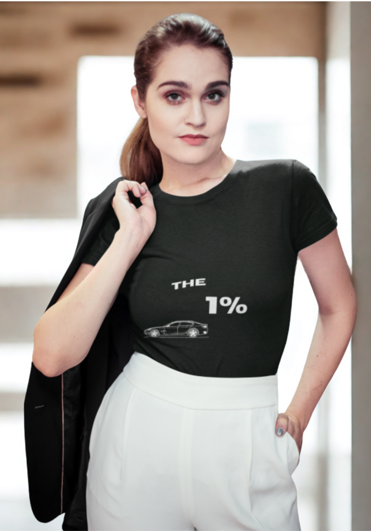Classic Black Trendy T -- Shirt